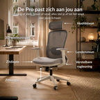 [Stone Grey] Alygn Core Pro ergonomische bureaustoel met 8 verstelpunten die zich aanpassen aan jouw ergonomische zithouding