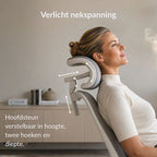 [Stone Grey] Verstelbare hoofdsteun van de Alygn Core Pro ergonomische bureaustoel voor extra nek- en hoofdondersteuning