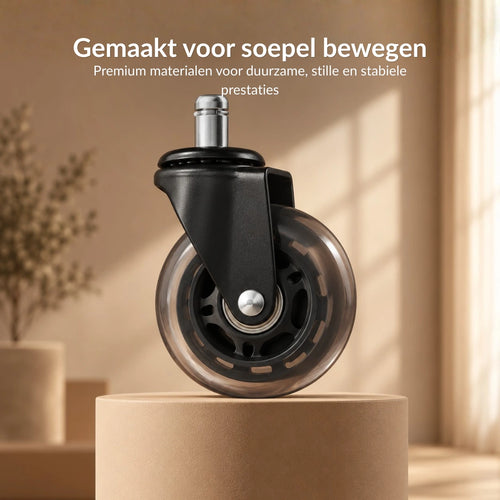 Alygn eersteklas bureaustoelwielen uitgelicht