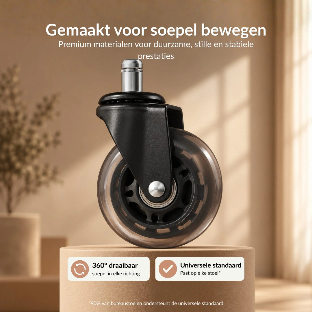 Eersteklas bureaustoelwielen
